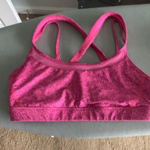 Lululemon pink sports bra medium 10 mesh straps